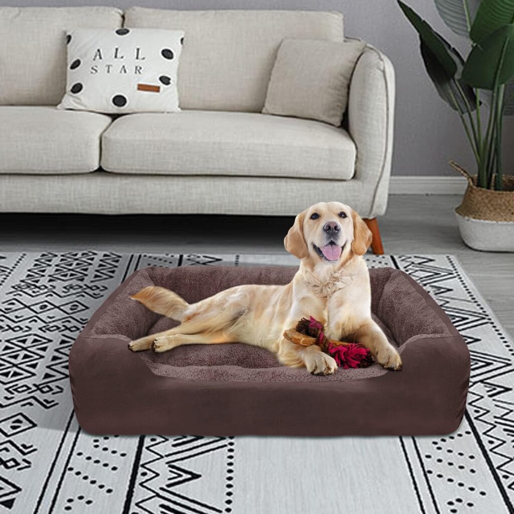 PUPPBUDD Dog Beds for Medium Dogs, Rectangle Washable Dog Bed Comfortable and Breathable Pet Sofa Warming Orthopedic Dog Bed for Medium Dogs