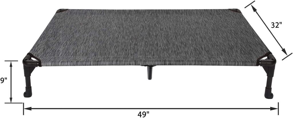 Veehoo Cooling Elevated Dog Bed, Portable Raised Pet Cot with Washable  Breathable Mesh, No-Slip Feet Durable Dog Cots Bed for Indoor  Outdoor Use, X Large, Black Silver